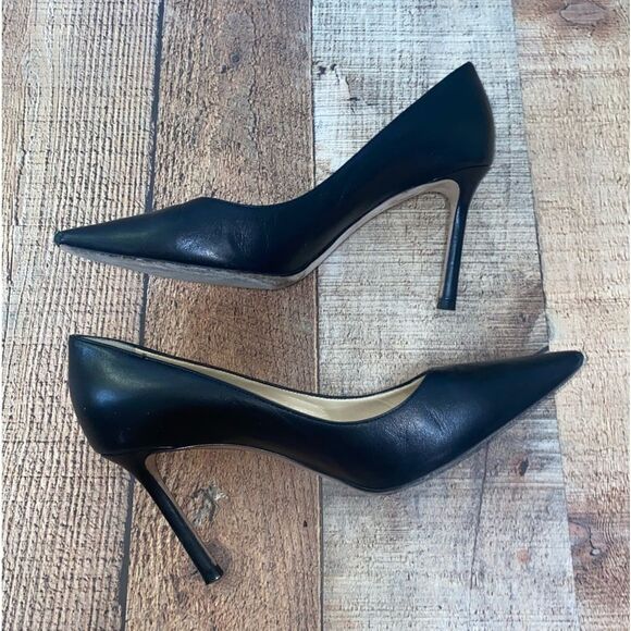 JIMMY CHOO BLACK ROMY 85 PUMPS SIZE 37 1/2 - Picture 10 of 12